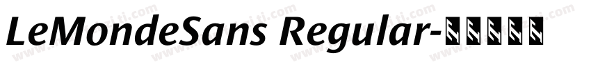 LeMondeSans Regular字体转换
